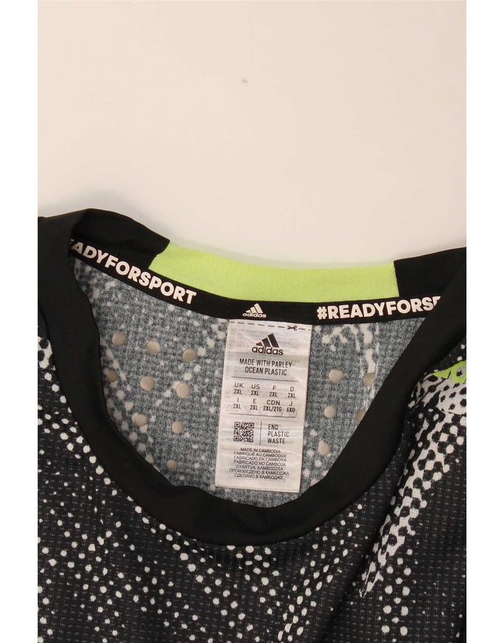 Tricou pentru bărbați Adidas Top 2XL Negru Poliester Floral