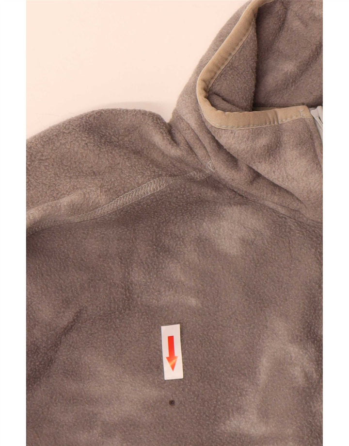 Pulover pentru bărbați The North Face, cu fermoar și gât, din poliester Tie Dye, gri mediu