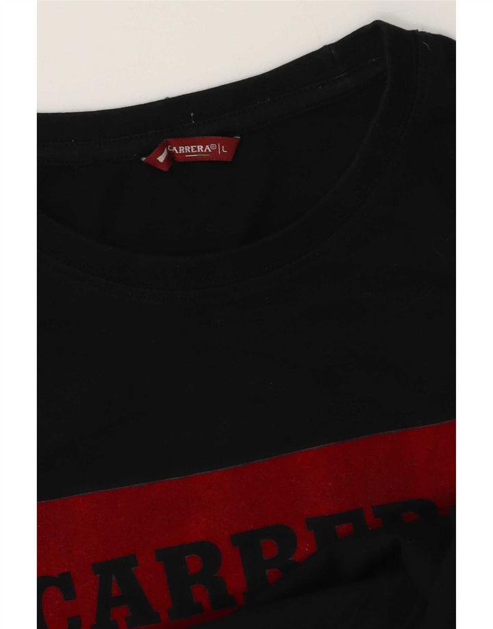 Tricou grafic pentru bărbați Carrera Top mare negru