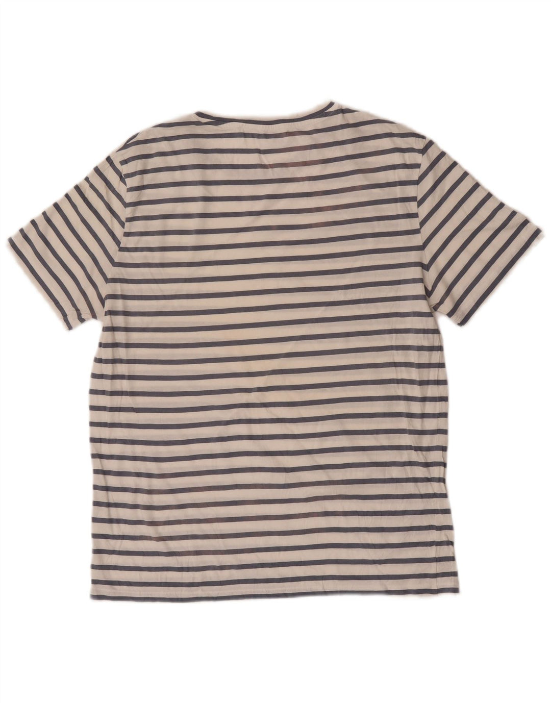 COS Tricou pentru bărbați Top mare din bumbac cu dungi albe