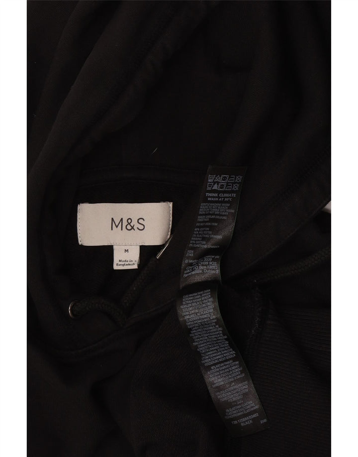 Pulover pentru bărbați Marks & Spencer, bumbac mediu negru