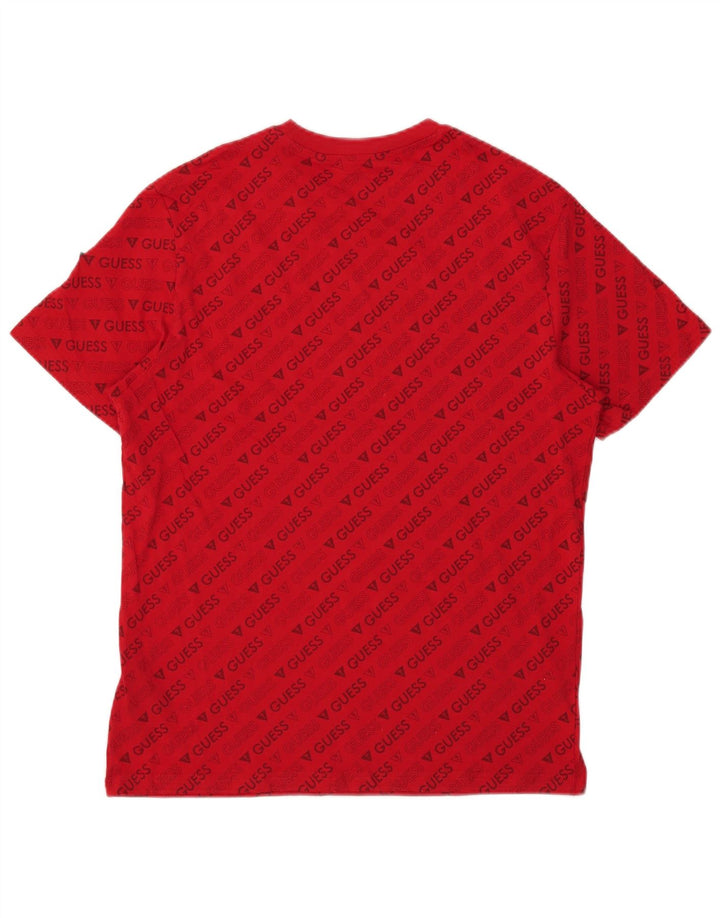 Tricou grafic pentru bărbați GUESS Top din bumbac roșu mediu