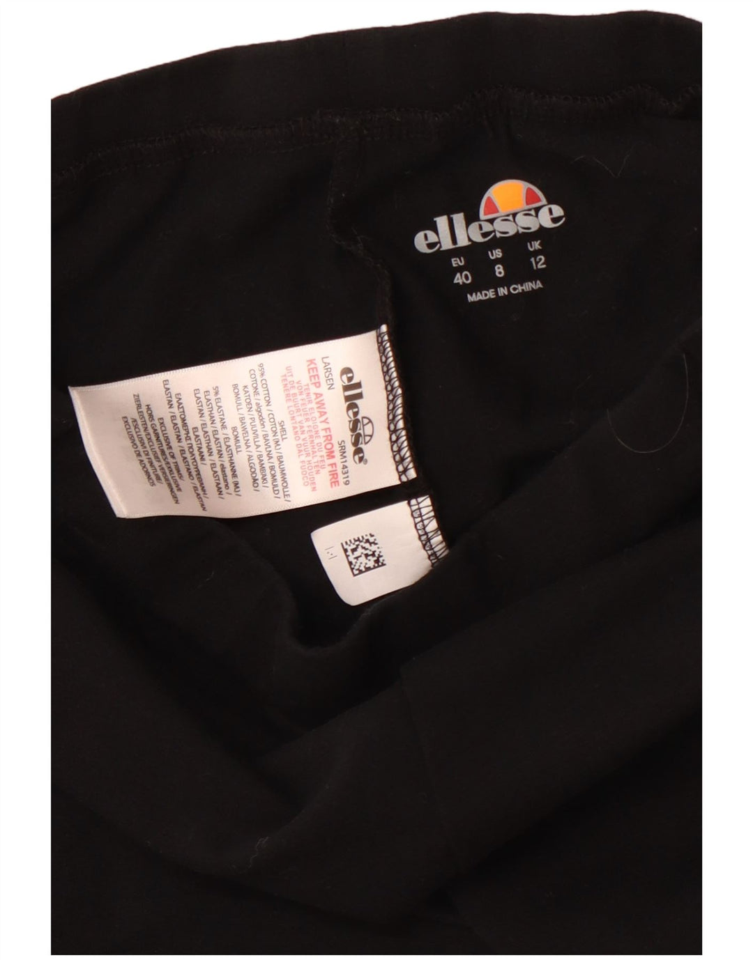 Pantaloni scurti sport pentru femei ELLESSE UK 12 bumbac mediu negru