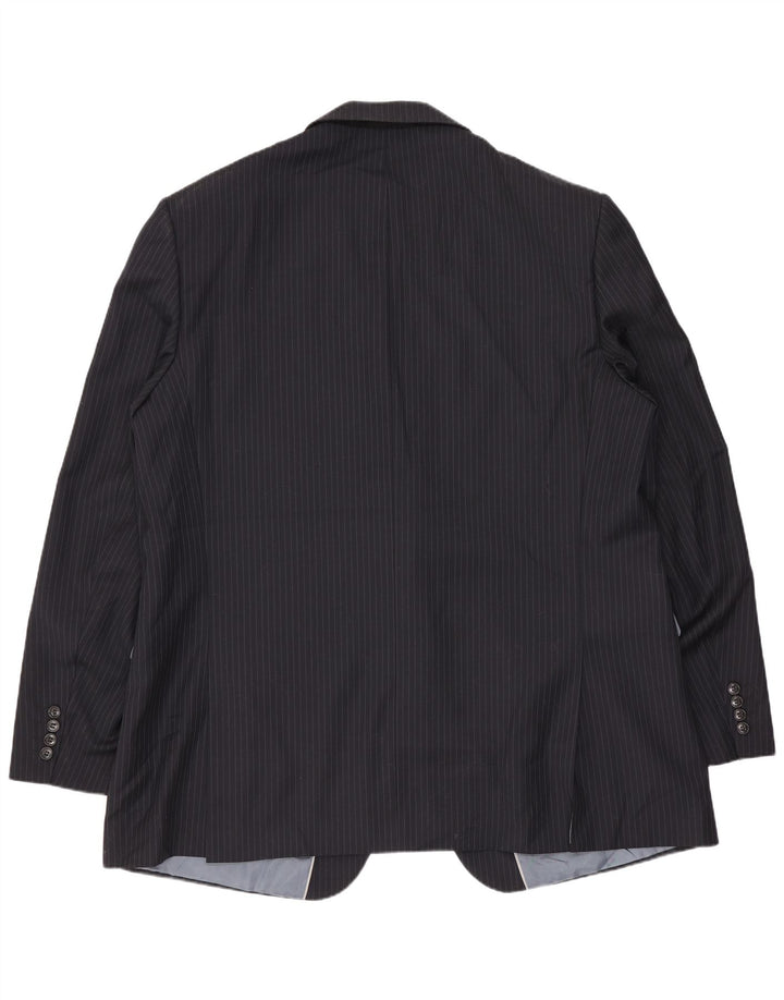 Jachetă pentru bărbați Marks & Spencer cu paragate UK 48 2XL bleumarin cu dungi