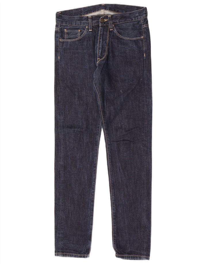 Blugi subțiri pentru bărbați Carhartt W28 L32 bumbac bleumarin