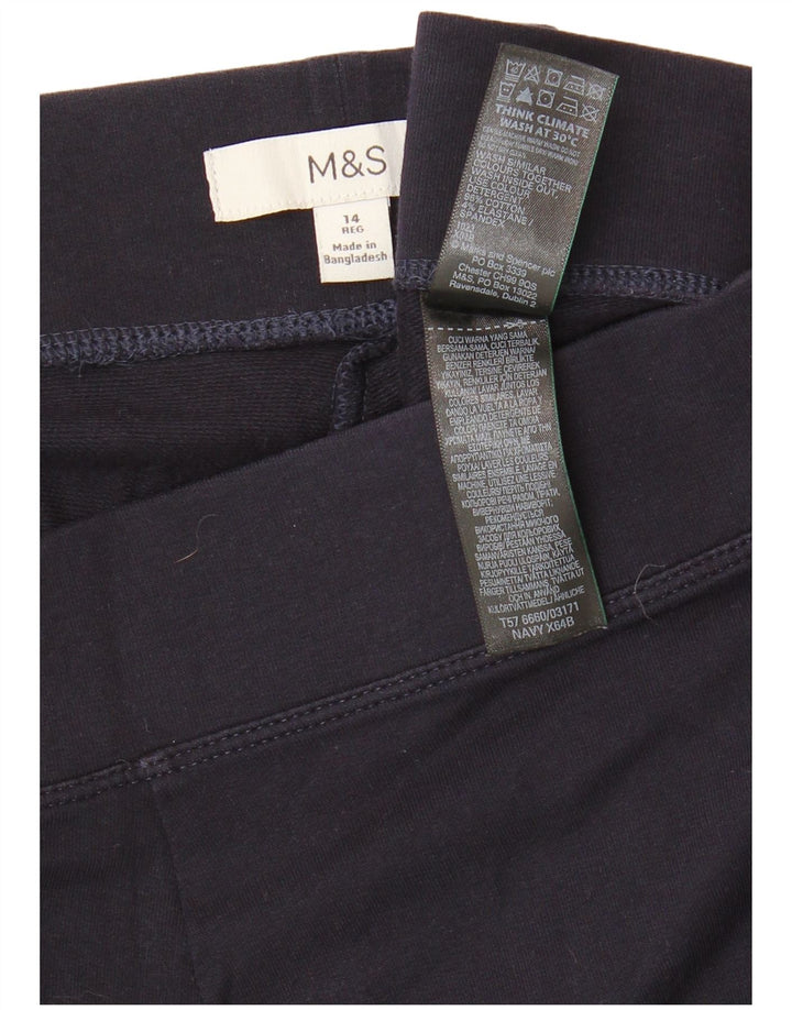 MARKS & SPENCER Leggings pentru damă UK 14, mare, albastru, bumbac