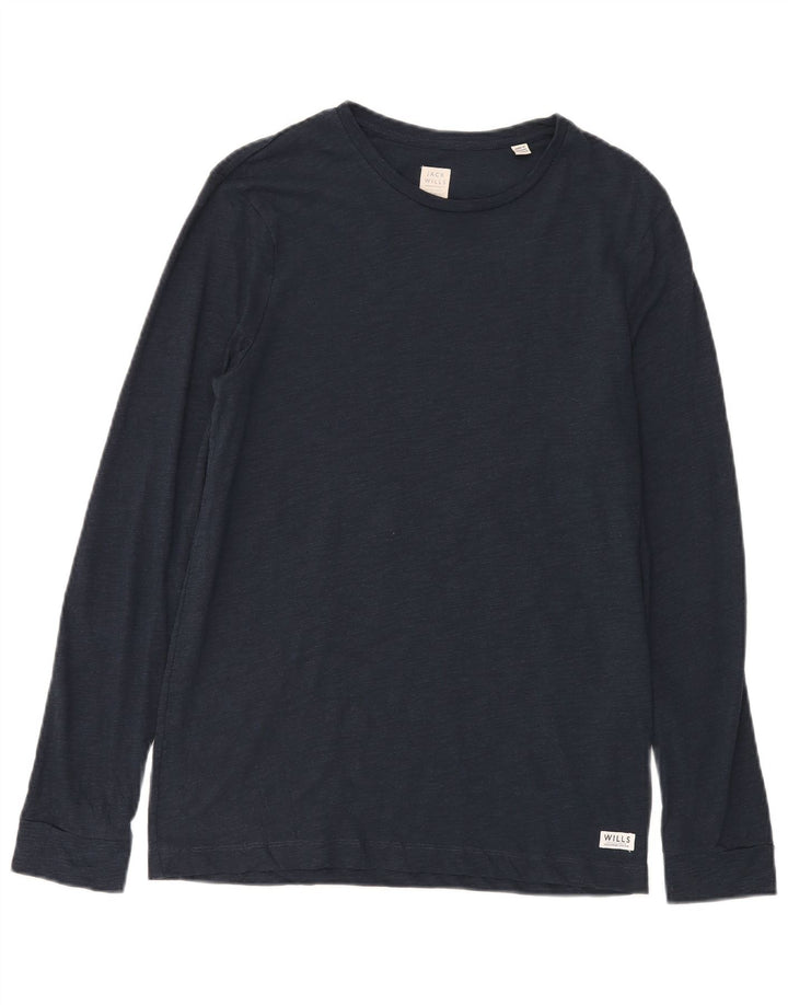 Top pentru bărbați Jack Wills cu mânecă lungă, mic, bleumarin, bumbac