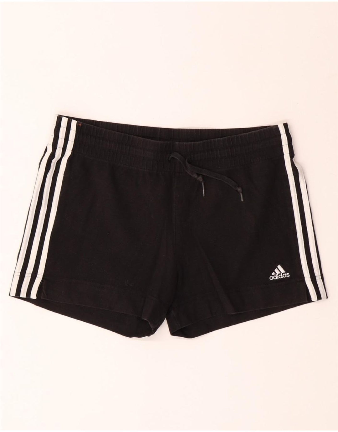 Pantaloni scurți sport ADIDAS pentru femei UK 12/14, bumbac mediu negru