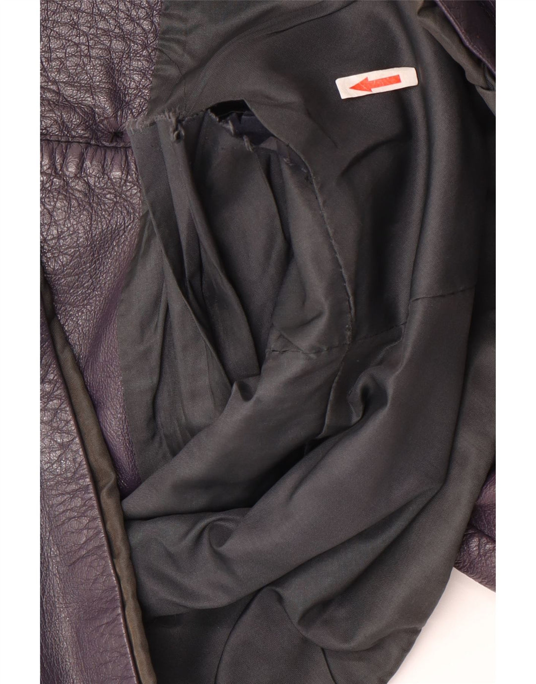 Jachetă vintage din piele cu 2 nasturi pentru femei UK 8 Mic violet