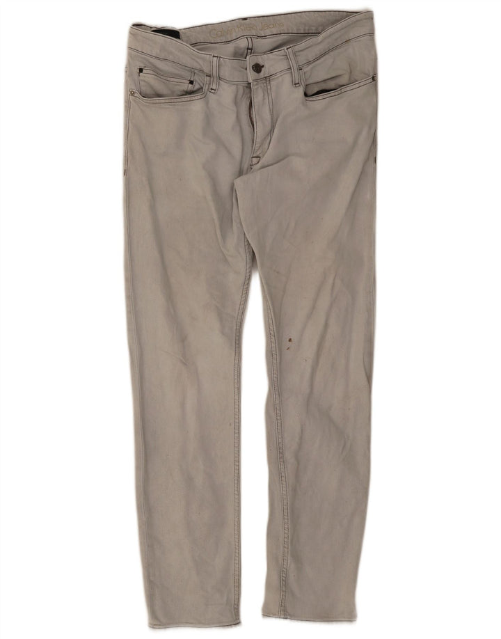 Blugi slim pentru bărbați Calvin Klein W36 L32 bumbac gri