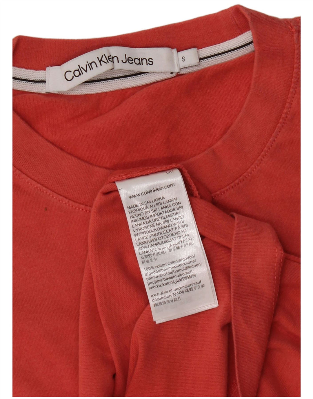 Tricou Calvin Klein Jeans pentru bărbați Top mic Bumbac roșu