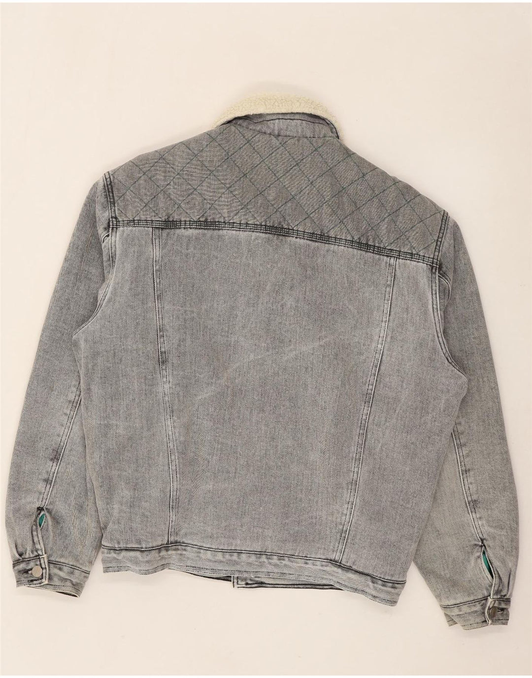 Jachetă Sherpa de denim pentru bărbați Mash UK 40, mare, gri bumbac