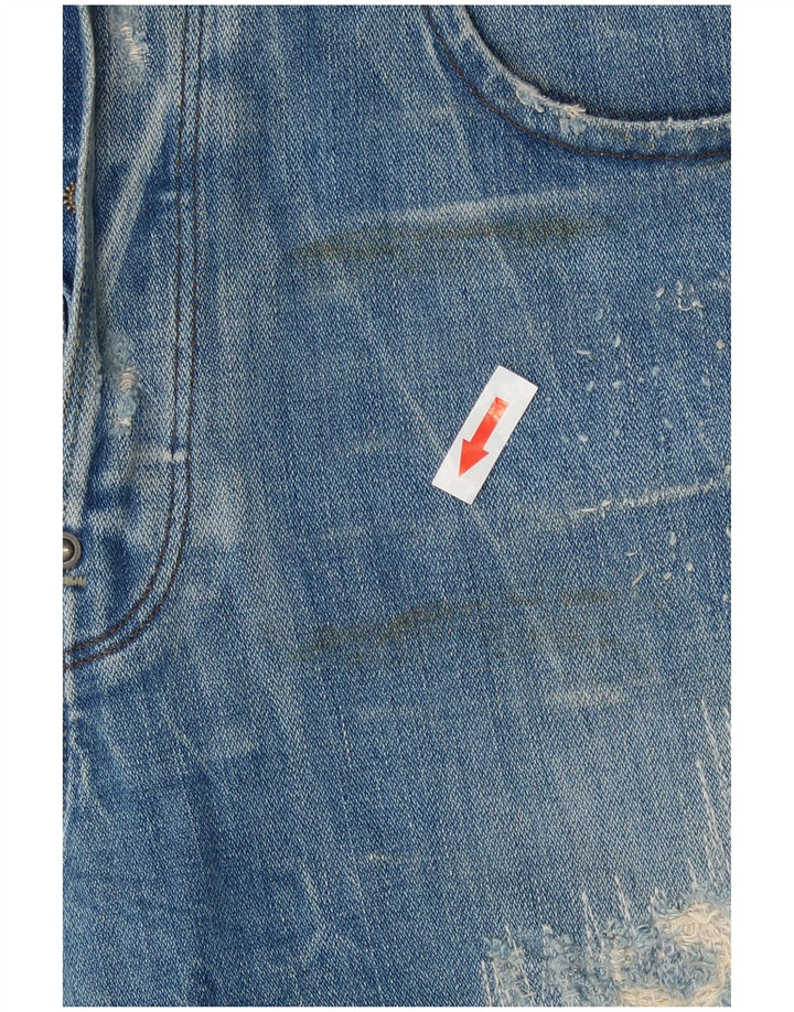 Pantaloni scurți din denim pentru bărbați G-Star W32, bumbac cu pete albastre medii