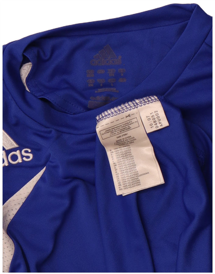 Tricou pentru bărbați ADIDAS Top Mediu Albastru Colorblock Poliester Sport