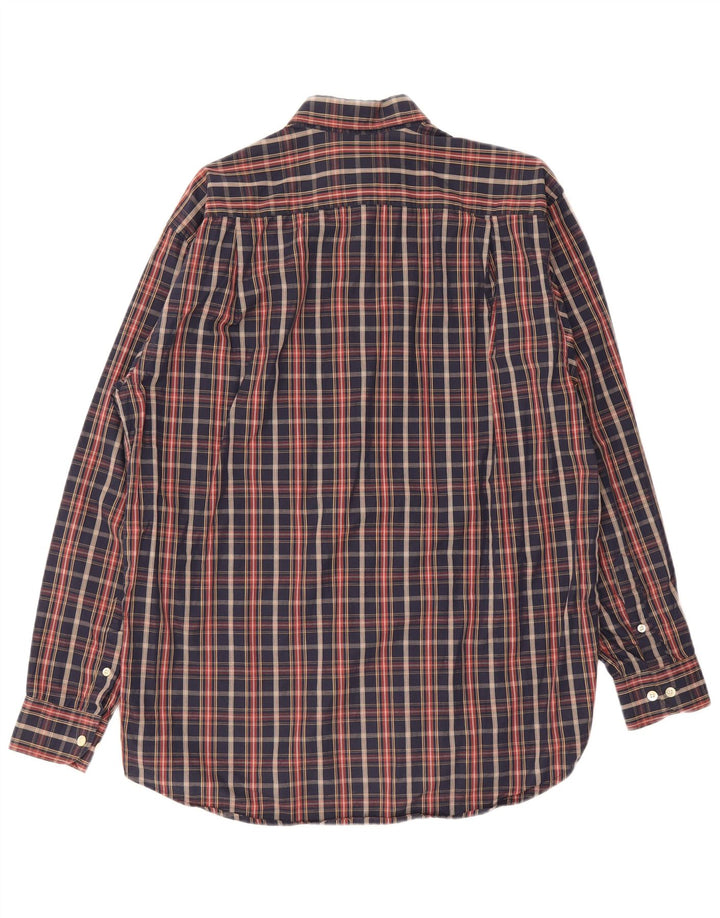 Cămașă pentru bărbați Lacoste Classic Fit, carouri mici, albastru marin