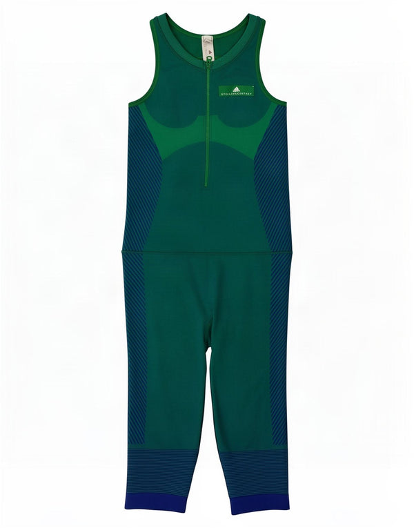 Salopetă fără mâneci Adidas pentru femei UK 8 Small Green Colorblock Nylon