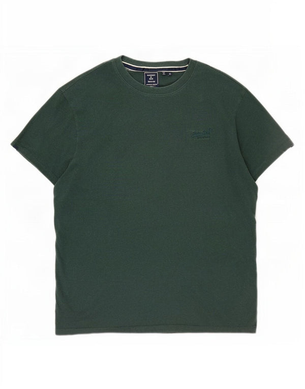 Tricou Superdry Bărbați Top XL Verde Bumbac
