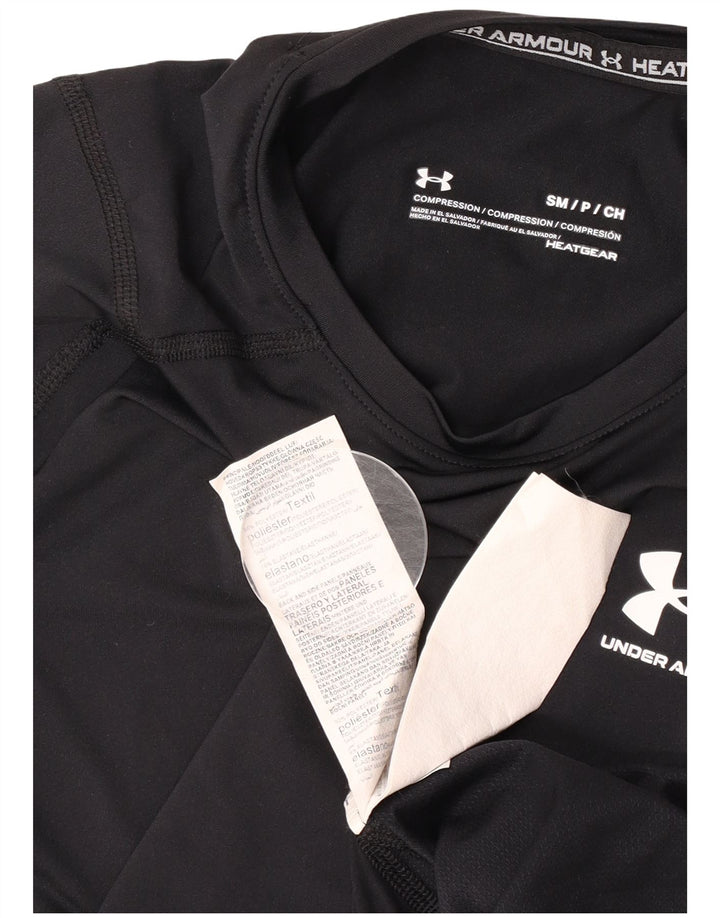 Top pentru femei Under Armour Heat Gear cu mânecă lungă UK 10, poliester negru mic