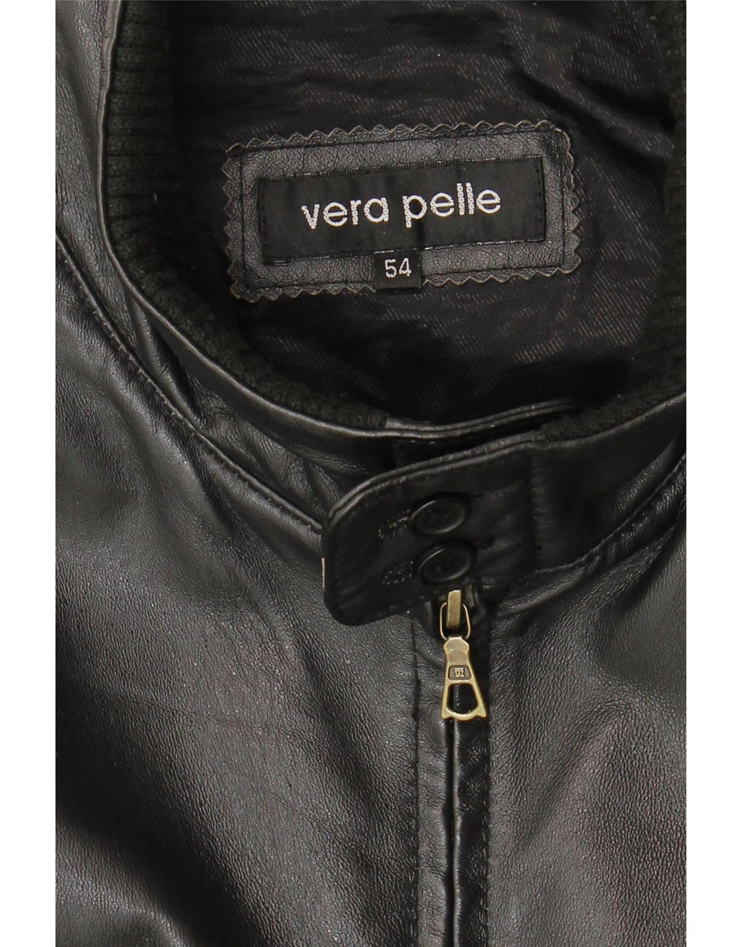 Jachetă din piele vintage pentru bărbați IT 54 2XL din piele neagră
