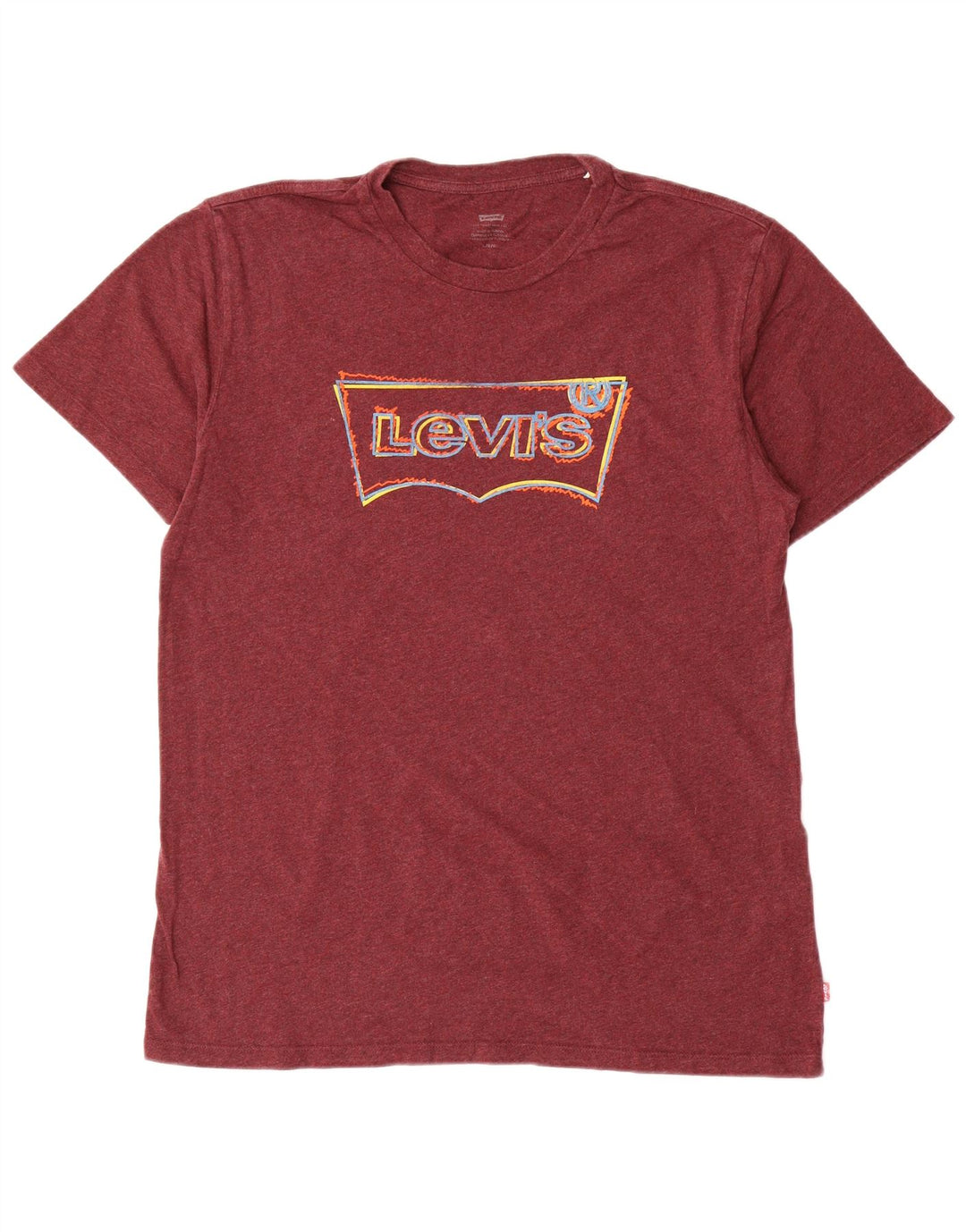 Tricou grafic pentru bărbați Levi's Top Large Maroon Flecked