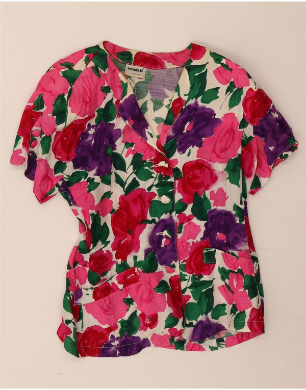 sacou blazer pentru femei mabb cu 4 nasturi IT 42 Medium Multicolor Floral
