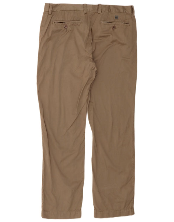 Pantaloni Chino Drepți Bărbați Quiksilver L36 L32 Bumbac Bej