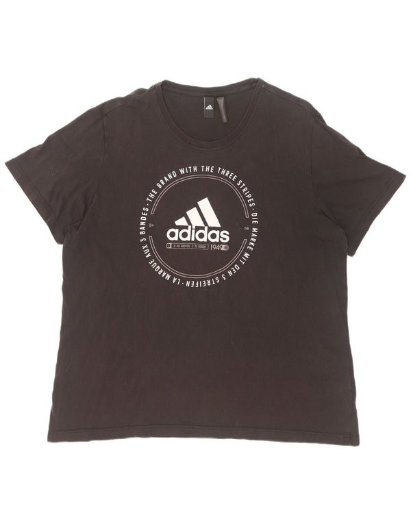 Tricou grafic pentru bărbați Adidas Top XL bumbac negru