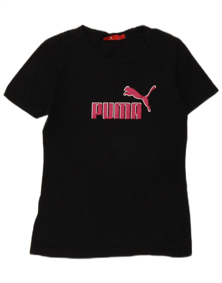 Tricou grafic Puma Fete Top 11-12 Ani Negru