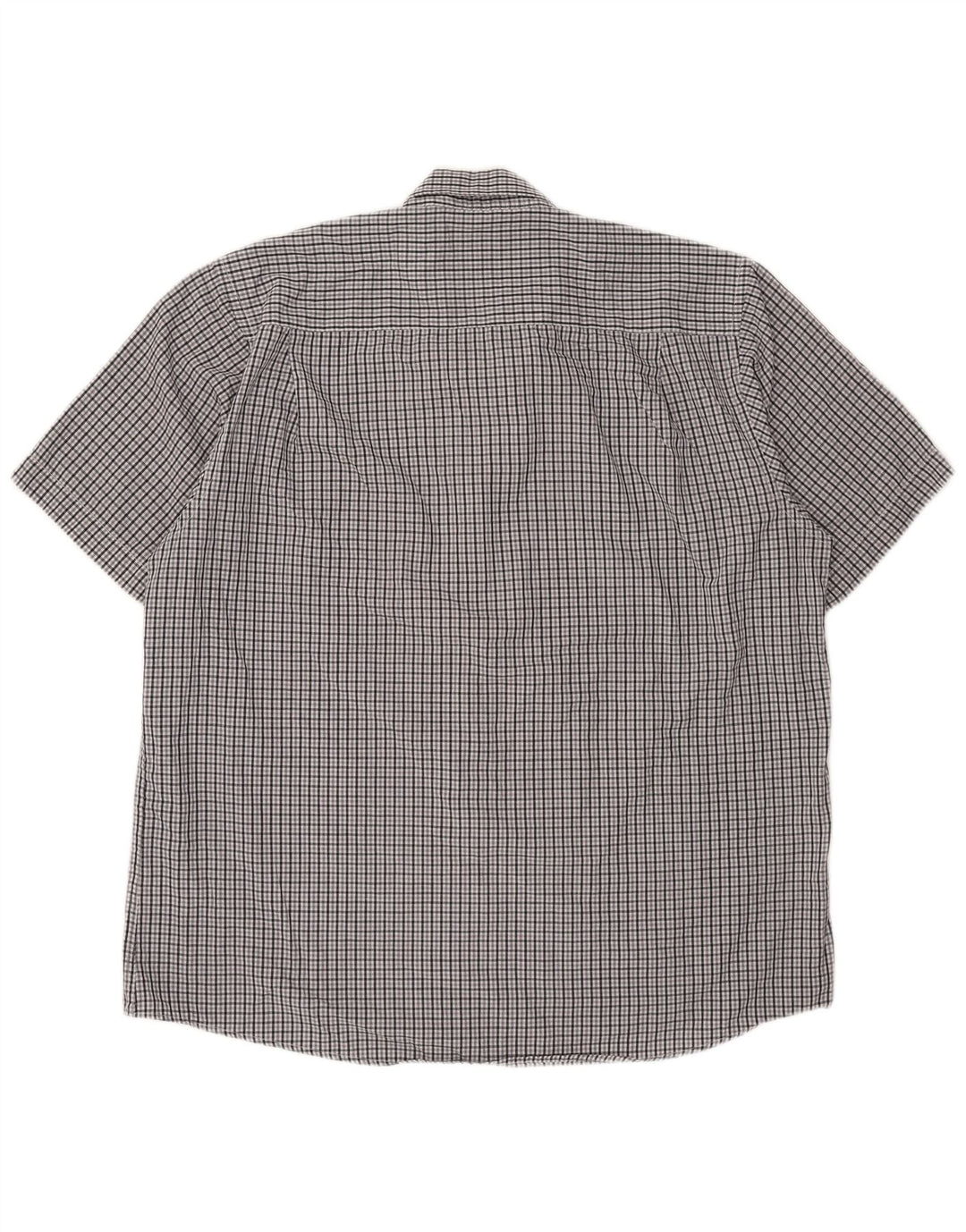 Cămașă cu mânecă scurtă pentru bărbați Pierre Cardin, cu formă normală, 3XL, poliester cu carouri gri