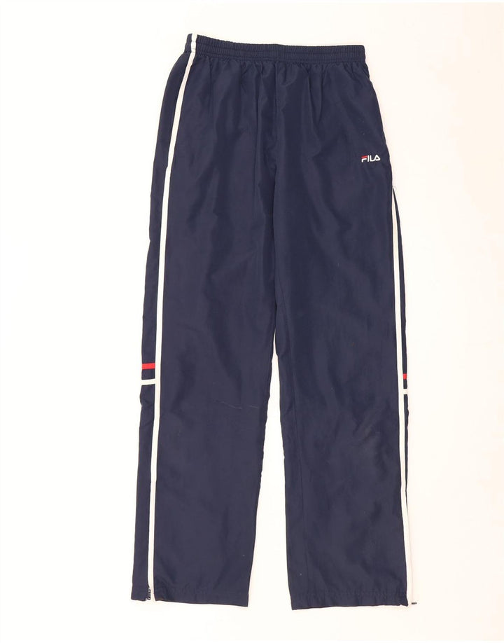 Pantaloni de trening Fila pentru bărbați, poliester mediu bleumarin