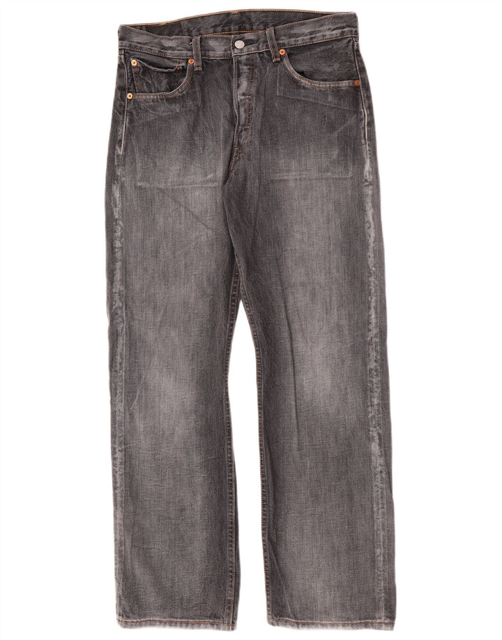 Blugi drepti pentru bărbați Levi's 501 W32 L30 bumbac gri