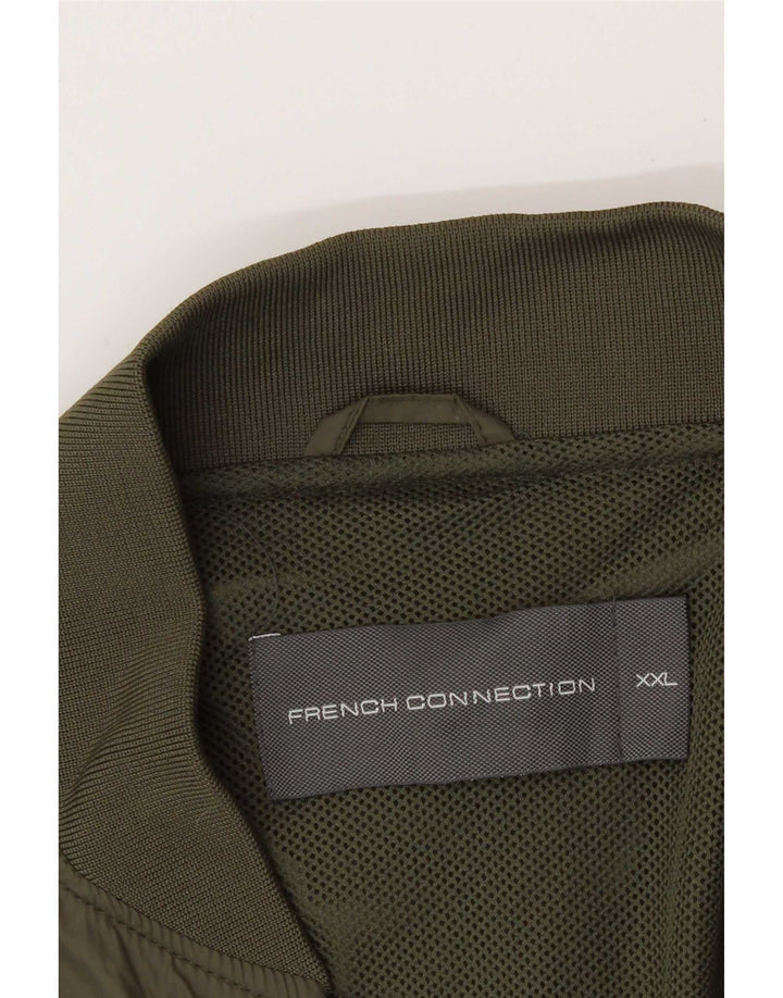 Jachetă bomber pentru bărbați French Connection UK 44 2XL Kaki Poliamidă