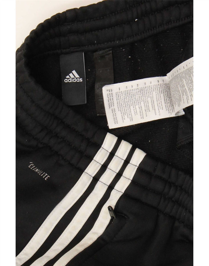 Pantaloni de trening Adidas Climalite pentru bărbați, poliester negru mic