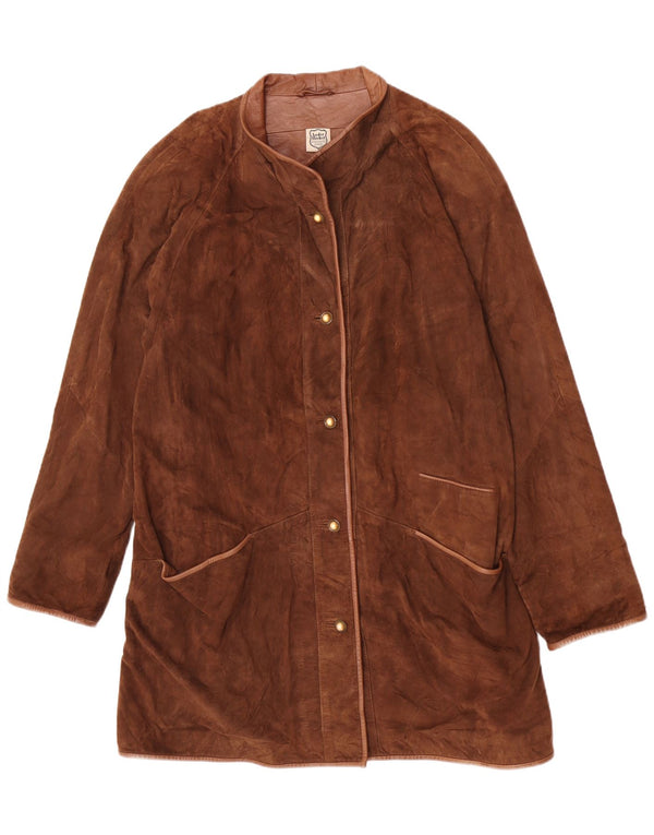 Jachetă de piele pentru femei Leder Herbst UK 18 XL maro clasică
