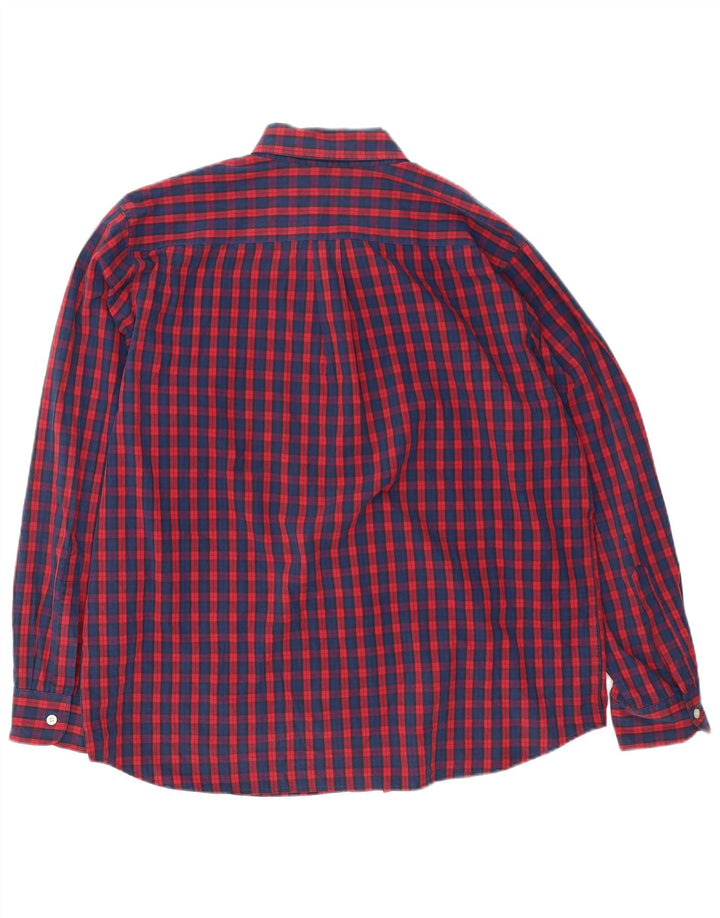 Cămașă Dockers pentru bărbați, XL, roșu, cu carouri