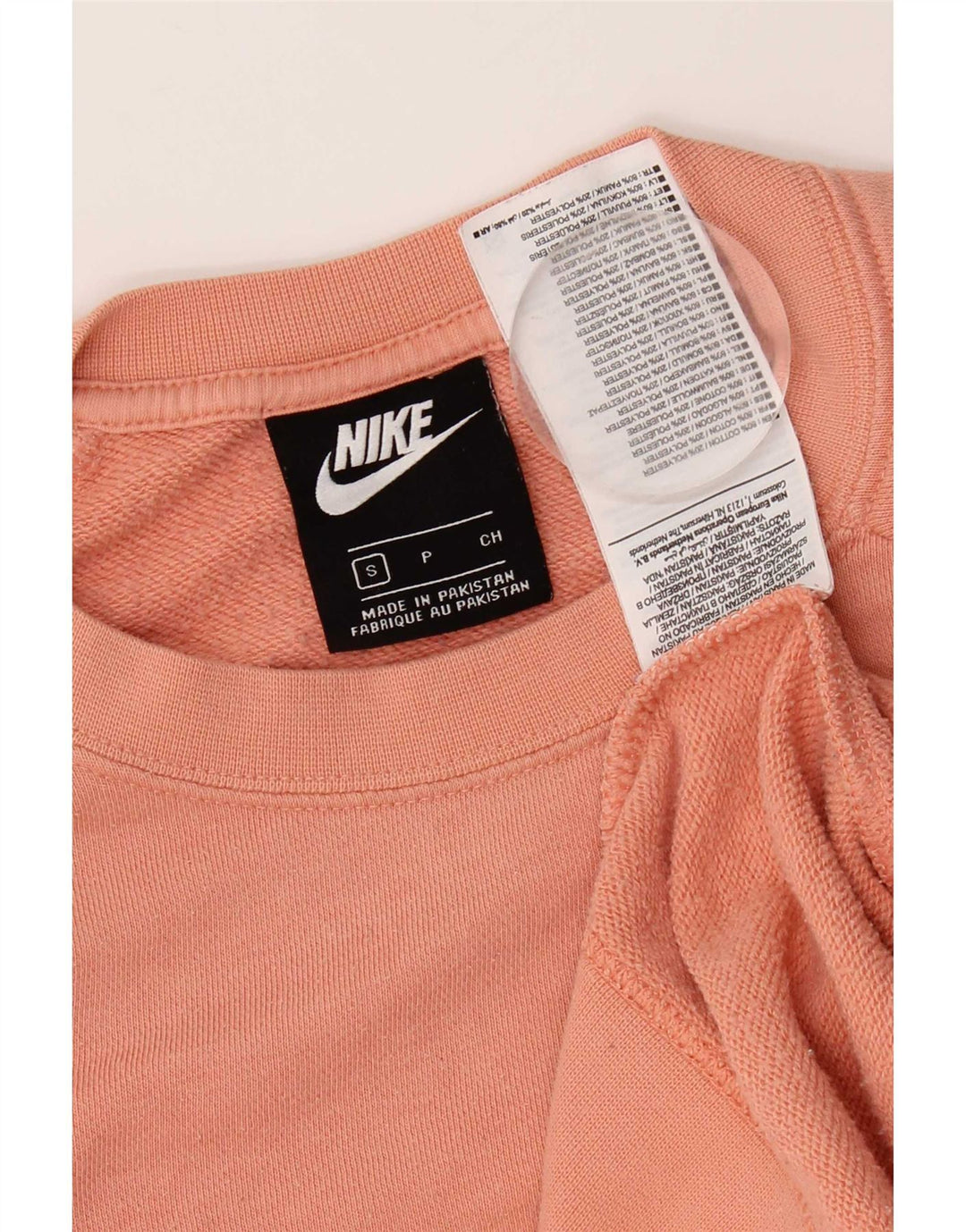 Pulover supradimensionat pentru femei Nike UK 10 Bumbac roz mic
