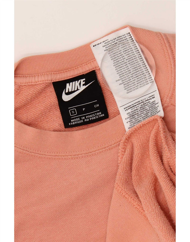 Pulover supradimensionat pentru femei Nike UK 10 Bumbac roz mic
