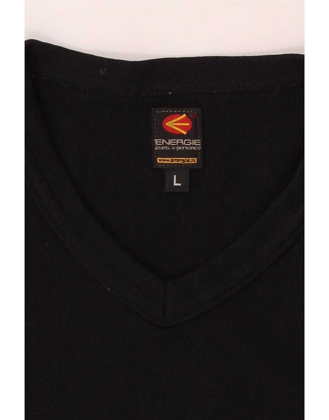 ENERGIE Womens Top Long Sleeve UK 16 Large Black Polyamide Vintage Energie and Second-Hand Energie from Messina Hembry 