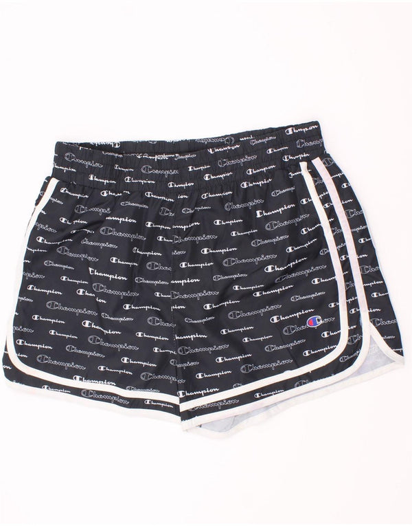 Pantaloni scurți sport pentru fete Champion 13-14 ani XL poliester negru