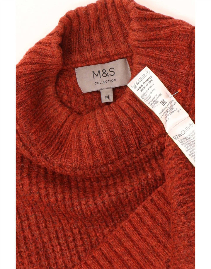 Pulover cu gât țestoasă pentru bărbați Marks & Spencer, maro mediu acrilic