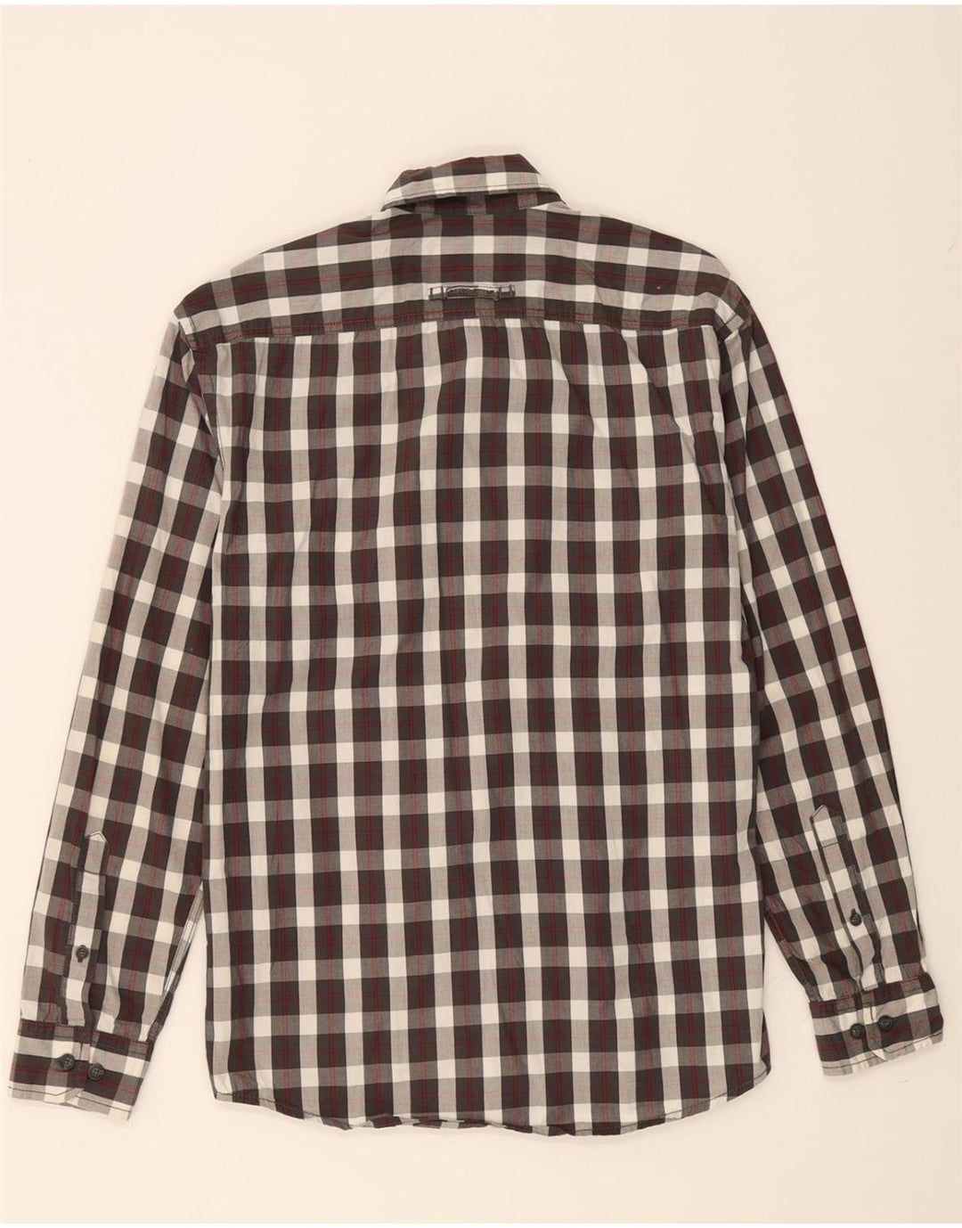 CAMEL ACTIVE Mens Regular Fit Shirt Medium Grey Check Cotton