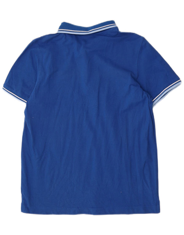 Tricou polo pentru bărbați Lotto, bumbac cu dungi albastre mari