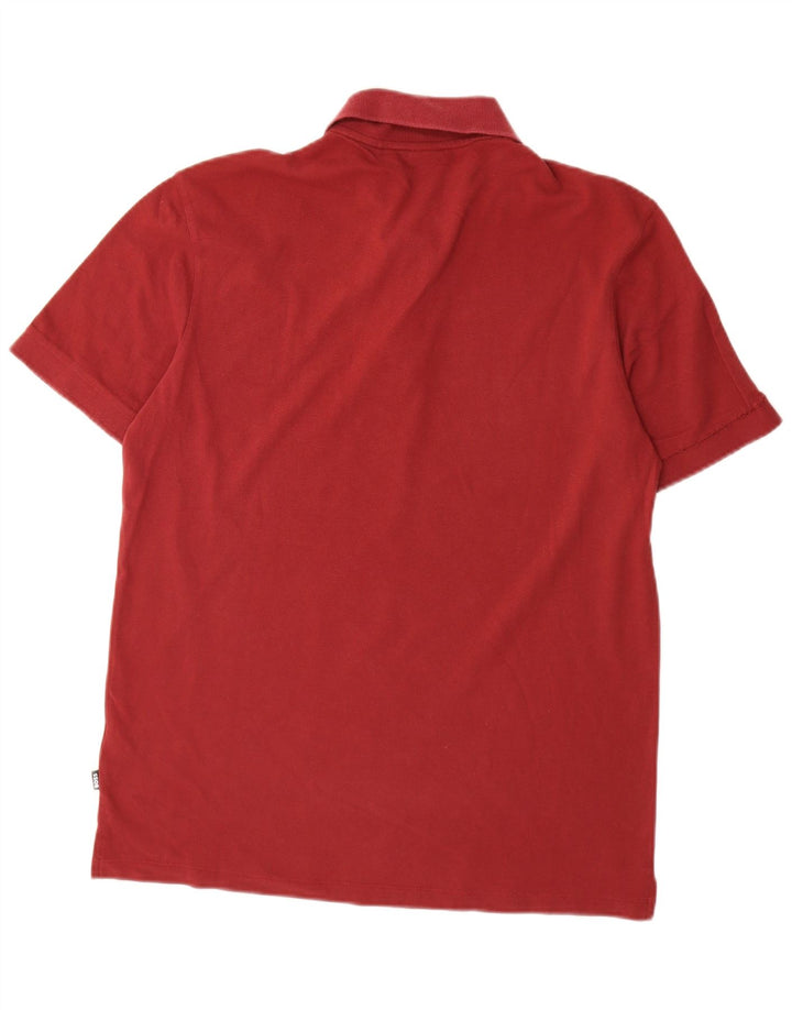 Cămașă polo HUGO BOSS pentru bărbați din bumbac burgundy mare