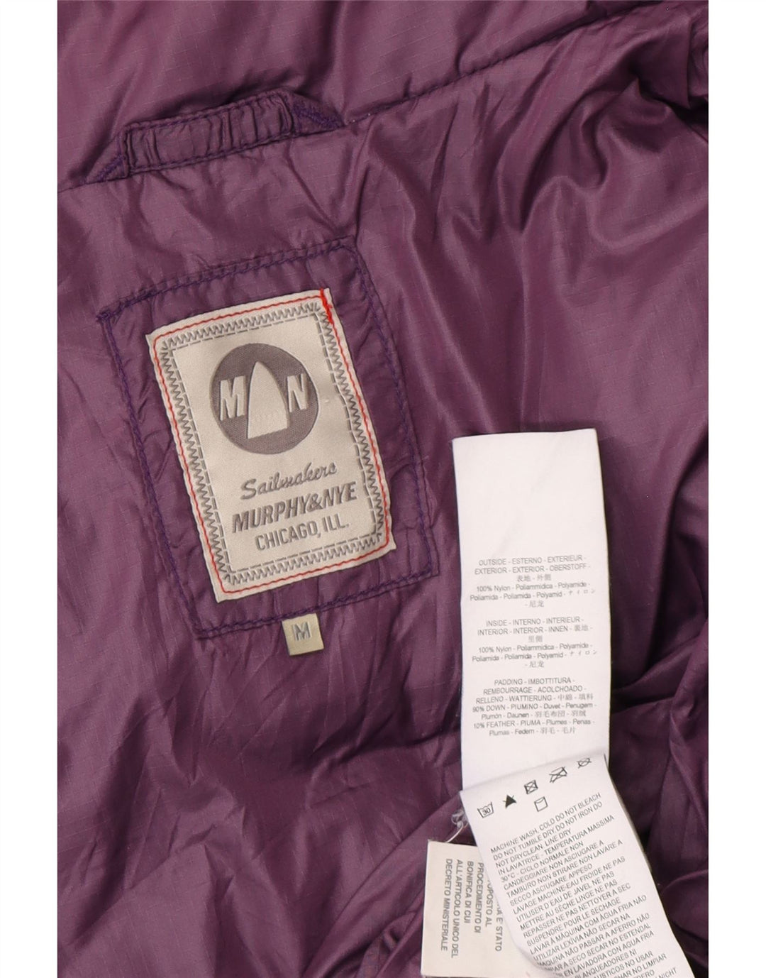 Gilet căptușit pentru femei MURPHY & NYE UK 14 Nailon violet mediu