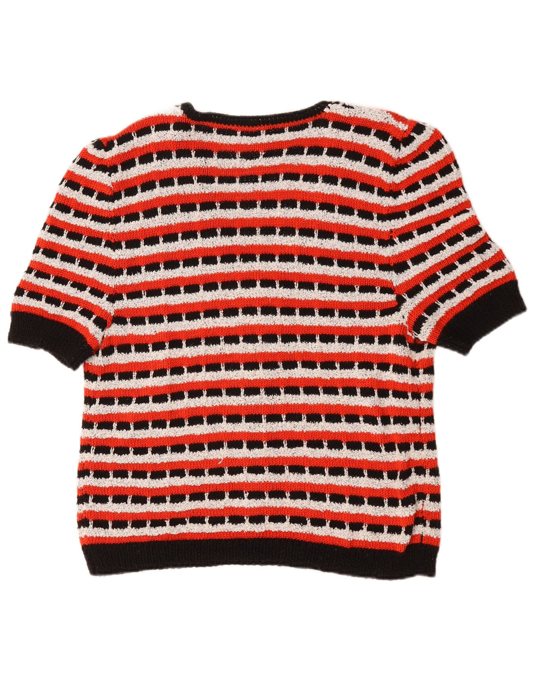 Pulover Cardigan Vintage pentru Damă UK 14 Medium Multicolore Dungi