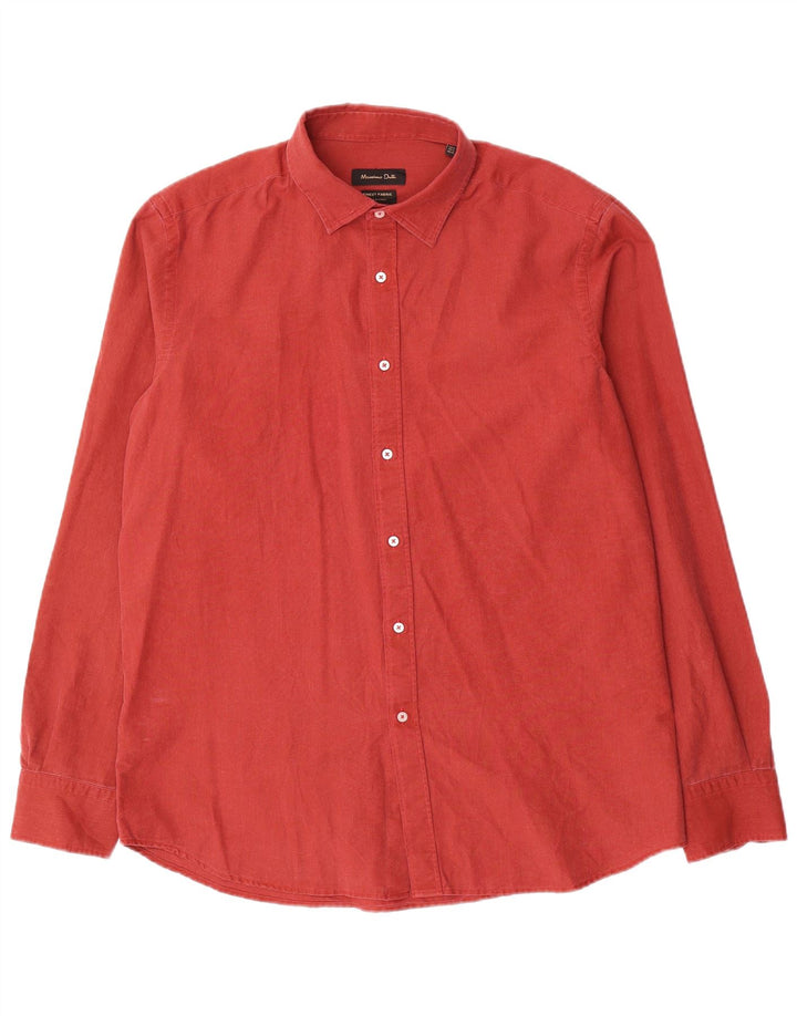 Cămașă Massimo Dutti pentru bărbați XL bumbac roșu
