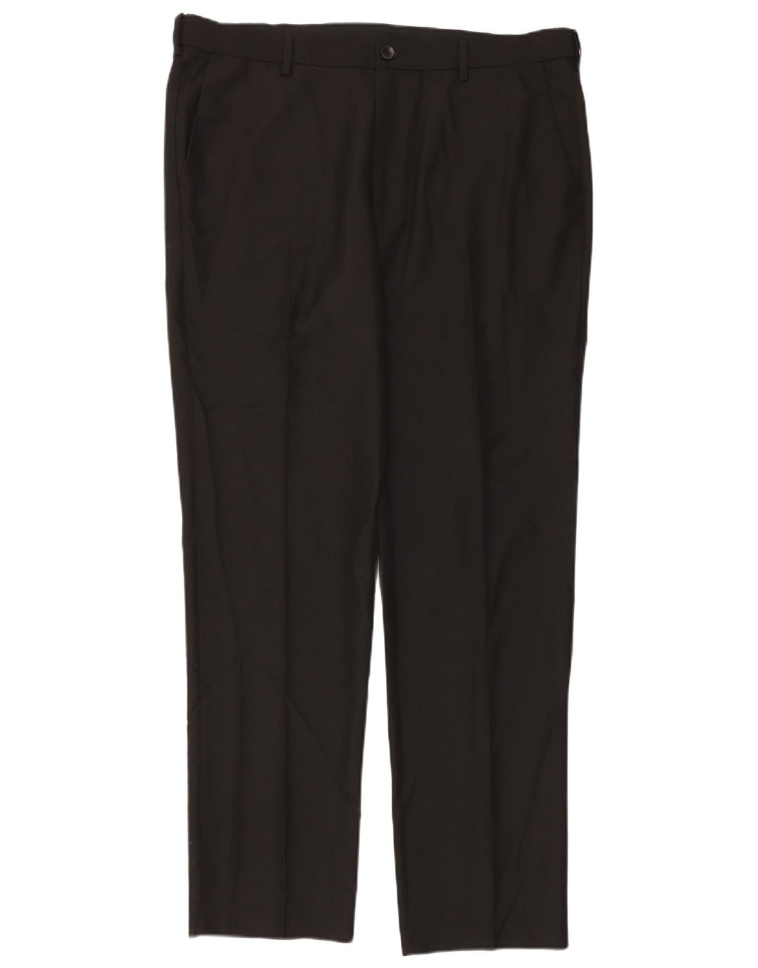 Pantaloni de costum pentru bărbați Marks & Spencer, cu ajustare normală, L40 L33, poliester negru