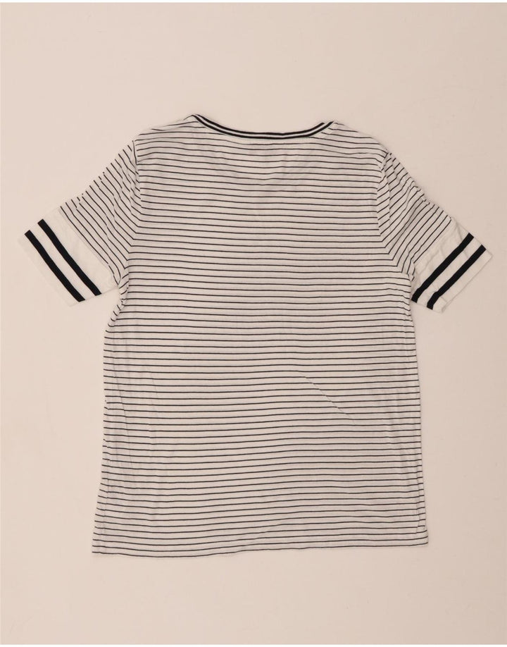 TOMMY HILFIGER Tricou pentru femei Top UK 14 Medium White Striped Lyocell