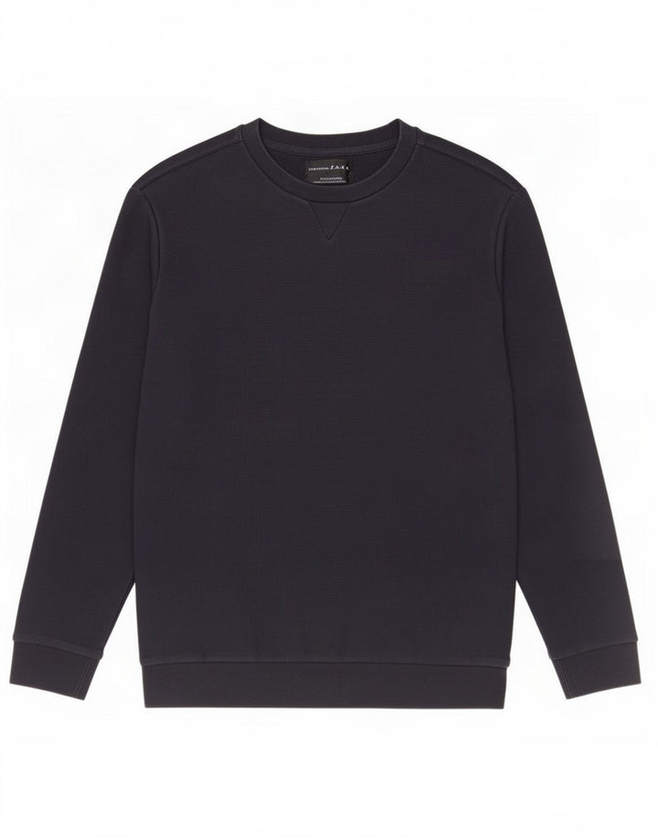 Pulover pentru bărbați Zara Pulover Medium Bleumarin Bumbac