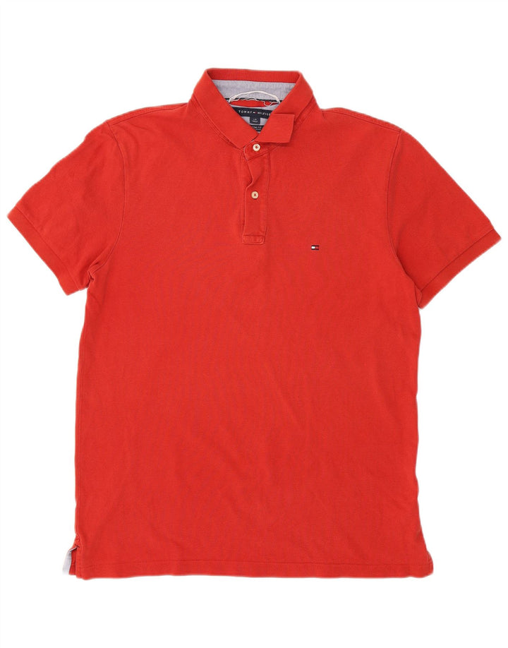 TOMMY HILFIGER Tricou polo personalizat pentru bărbați, roșu mare